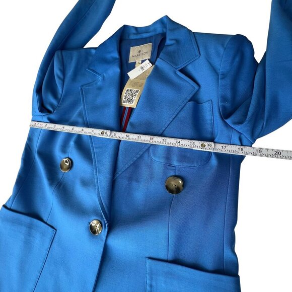 Banana Republic xHARBISON Blue Wool Blazer Size 12 - Picture 11 of 15